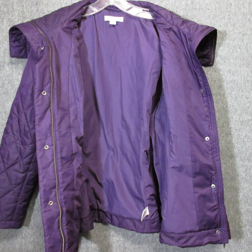 Pendleton Quilted Puffer Jacket Purple Belted Med… - image 7